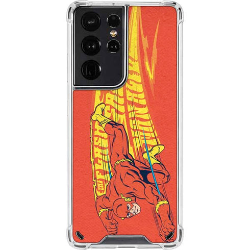 DC Comics The Flash Classic Art Running Pose Galaxy S21 Ultra 5G Clear Case