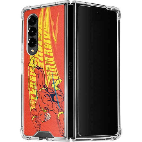 DC Comics The Flash Classic Art Running Pose Galaxy Z Fold4 5G Clear Case