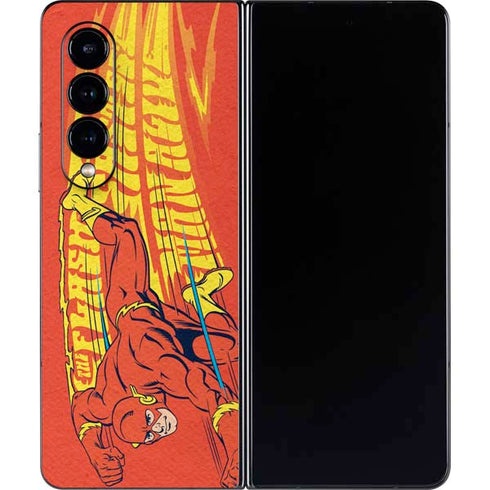 DC Comics The Flash Classic Art Running Pose Galaxy Z Fold4 5G Skin