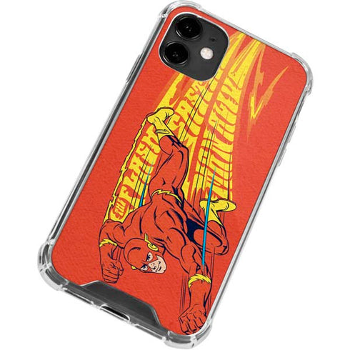 DC Comics The Flash Classic Art Running Pose iPhone 12 Clear Case