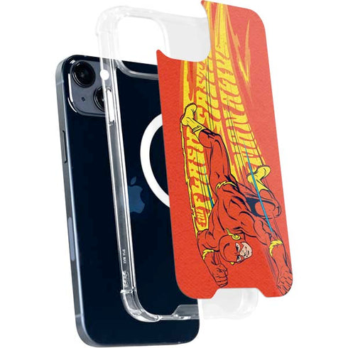 DC Comics The Flash Classic Art Running Pose iPhone 14 Plus MagSafe Case