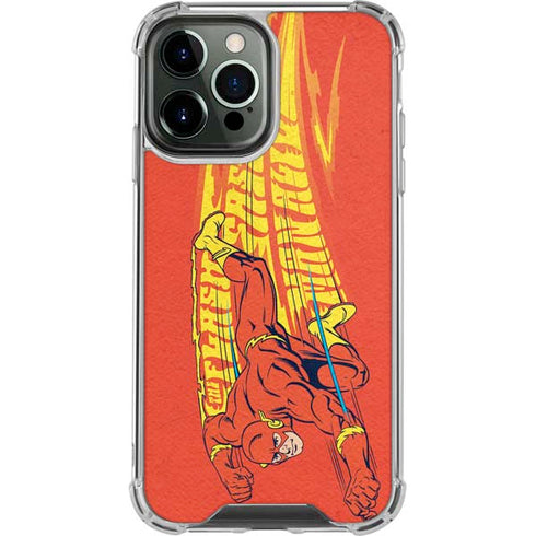 DC Comics The Flash Classic Art Running Pose iPhone 14 Pro Max Clear Case