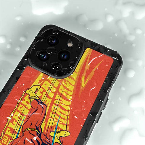 DC Comics The Flash Classic Art Running Pose iPhone 14 Pro Max Waterproof Case