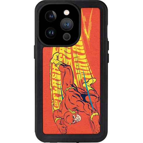 DC Comics The Flash Classic Art Running Pose iPhone 14 Pro Waterproof Case