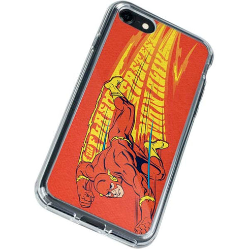 DC Comics The Flash Classic Art Running Pose iPhone SE (2nd & 3rd Gen) Clear Case