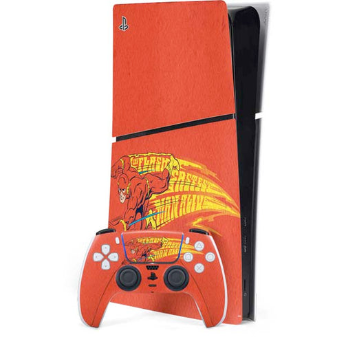 DC Comics Flash Racer PS5 Slim Digital Edition Bundle Skin
