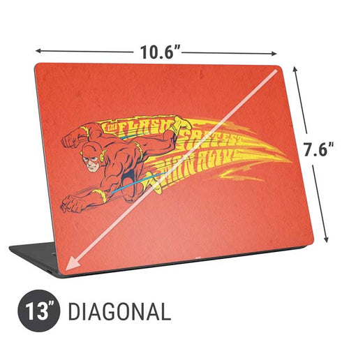 DC Comics The Flash Classic Art Running Pose Universal Laptop 13in (10.6 x 7.6in) Skin