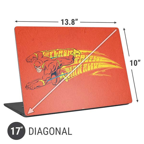 DC Comics The Flash Classic Art Running Pose Universal Laptop 17in (13.8 x 10in) Skin