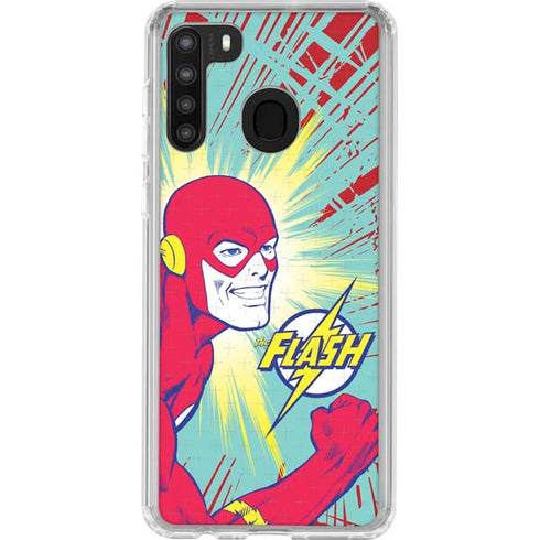 DC Comics The Flash Classic Art Smile Blast Galaxy A21 Clear Case