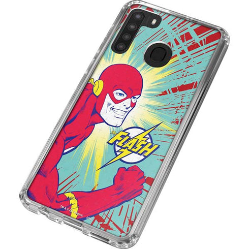 DC Comics The Flash Classic Art Smile Blast Galaxy A21 Clear Case