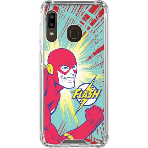 DC Comics The Flash Classic Art Smile Blast Galaxy A30 Clear Case