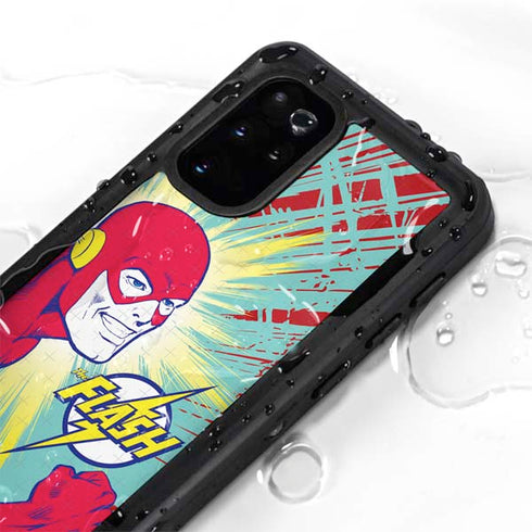 DC Comics The Flash Classic Art Smile Blast Galaxy S20 Plus Waterproof Case