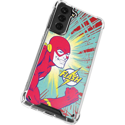 DC Comics The Flash Classic Art Smile Blast Galaxy S21 5G Clear Case