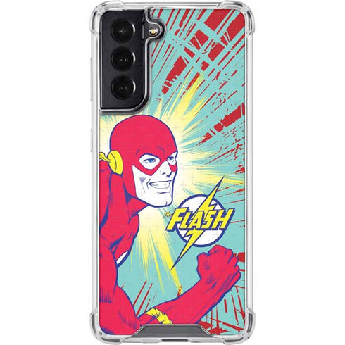 DC Comics The Flash Classic Art Smile Blast Galaxy S22 Clear Case