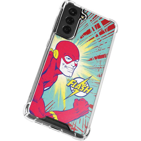 DC Comics The Flash Classic Art Smile Blast Galaxy S22 Plus Clear Case
