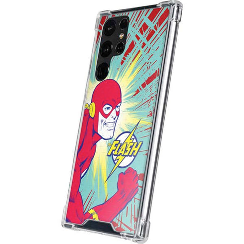 DC Comics The Flash Classic Art Smile Blast Galaxy S22 Ultra Clear Case