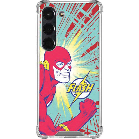 DC Comics The Flash Classic Art Smile Blast Galaxy S23 Clear Case