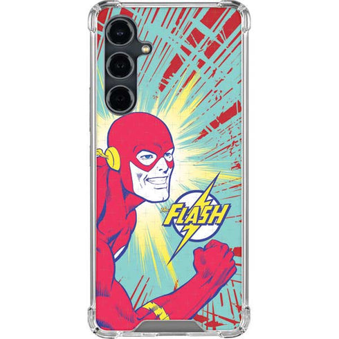 DC Comics The Flash Classic Art Smile Blast Galaxy S23 FE Clear Case