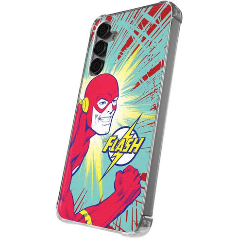 DC Comics The Flash Classic Art Smile Blast Galaxy S24 Plus Clear Case