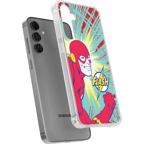 DC Comics The Flash Classic Art Smile Blast Galaxy S24 Plus Clear Case