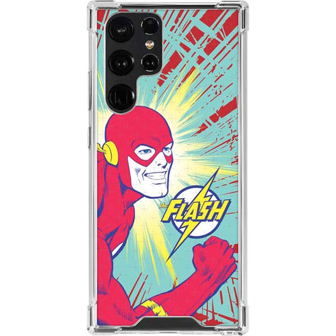 DC Comics The Flash Classic Art Smile Blast Galaxy S24 Ultra Clear Case