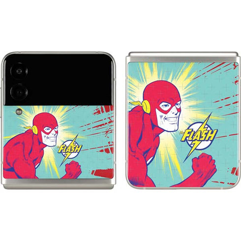 DC Comics The Flash Classic Art Smile Blast Galaxy Z Flip3 5G Skin