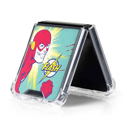 DC Comics The Flash Classic Art Smile Blast Galaxy Z Flip5 5G Clear Case