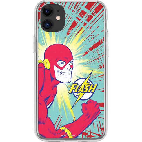 DC Comics The Flash Classic Art Smile Blast iPhone 11 Clear Case