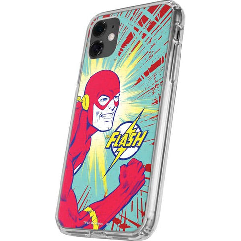 DC Comics The Flash Classic Art Smile Blast iPhone 11 Clear Case