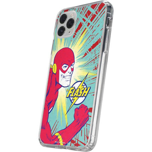 DC Comics The Flash Classic Art Smile Blast iPhone 11 Pro Clear Case