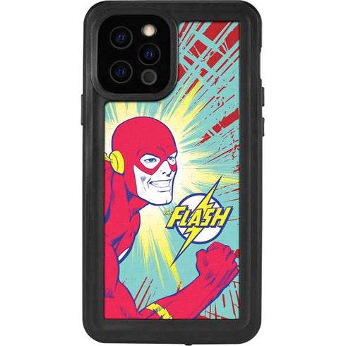 DC Comics The Flash Classic Art Smile Blast iPhone 12 Pro Waterproof Case