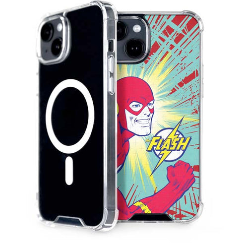 DC Comics The Flash Classic Art Smile Blast iPhone 13 MagSafe Case