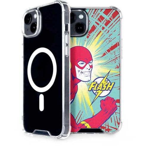 DC Comics The Flash Classic Art Smile Blast iPhone 14 Plus MagSafe Case