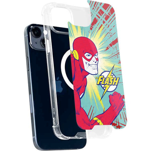 DC Comics The Flash Classic Art Smile Blast iPhone 15 Plus MagSafe Case