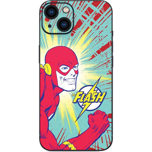 DC Comics The Flash Classic Art Smile Blast iPhone 14 Plus Skin