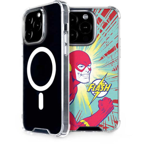 DC Comics The Flash Classic Art Smile Blast iPhone 14 Pro MagSafe Case