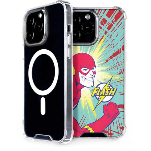 DC Comics The Flash Classic Art Smile Blast iPhone 15 Pro Max MagSafe Case