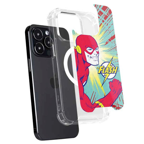 DC Comics The Flash Classic Art Smile Blast iPhone 14 Pro Max MagSafe Case
