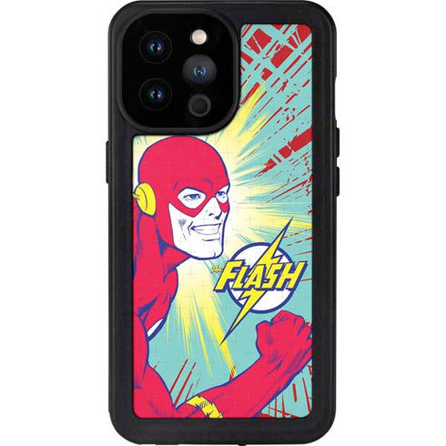 DC Comics The Flash Classic Art Smile Blast iPhone 14 Pro Max Waterproof Case
