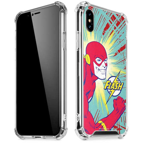 DC Comics The Flash Classic Art Smile Blast iPhone XS Max Clear Case