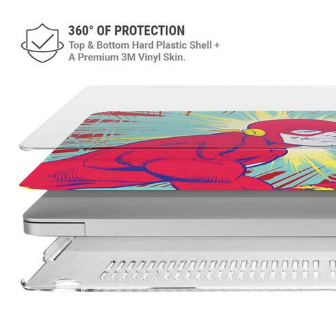 DC Comics The Flash Classic Art Smile Blast MacBook Air 13in M1 (2021) Case plus Skin
