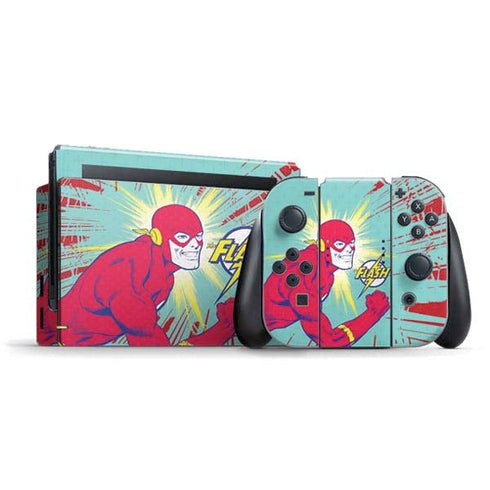 DC Comics The Flash Classic Art Smile Blast Nintendo Switch Bundle Skin