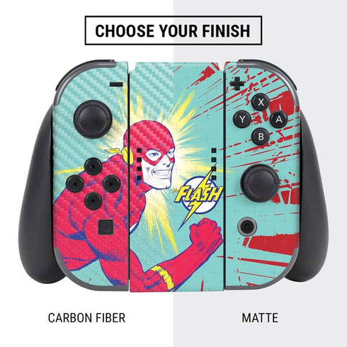 DC Comics The Flash Classic Art Smile Blast Nintendo Switch Bundle Skin