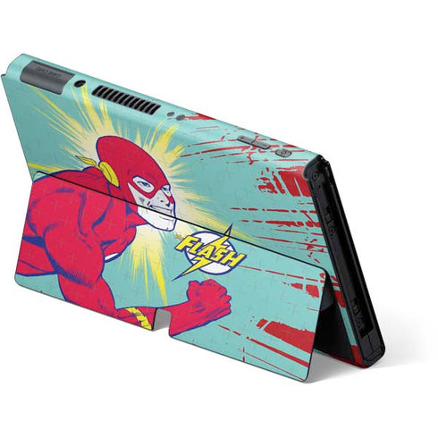 DC Comics The Flash Classic Art Smile Blast Nintendo Switch OLED (2021) Skin
