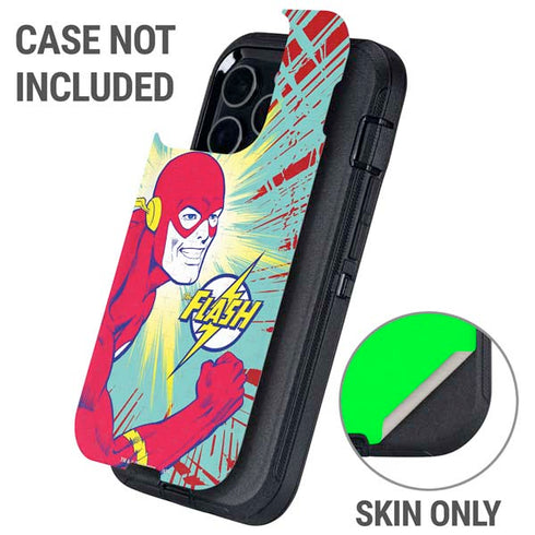DC Comics The Flash Classic Art Smile Blast Otterbox Defender iPhone Skin