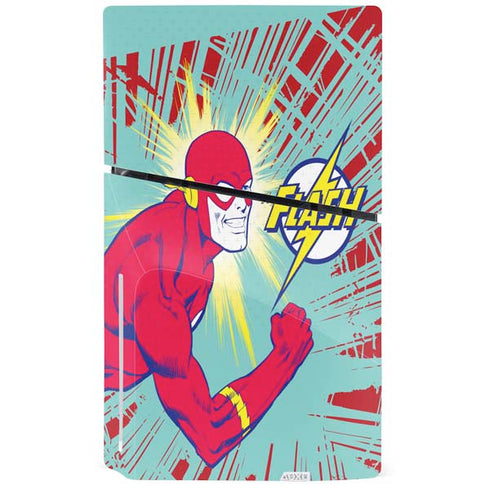 DC Comics The Flash Classic Art Smile Blast PS5 Slim Disk Console Skin