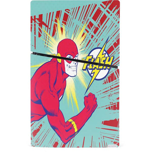 DC Comics The Flash Classic Art Smile Blast PS5 Slim Digital Edition Bundle Skin