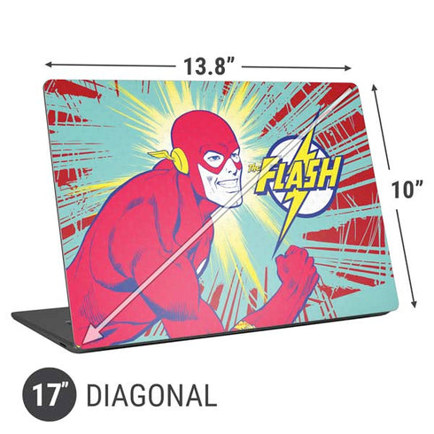 DC Comics The Flash Classic Art Smile Blast Universal Laptop 17in (13.8 x 10in) Skin