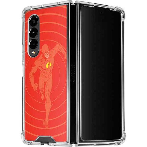 DC Comics The Flash Classic Art Pose Galaxy Z Fold4 5G Clear Case