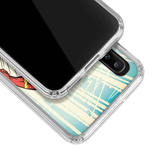 DC Comics The Flash Classic Art Sprint Pose Galaxy A30 Clear Case